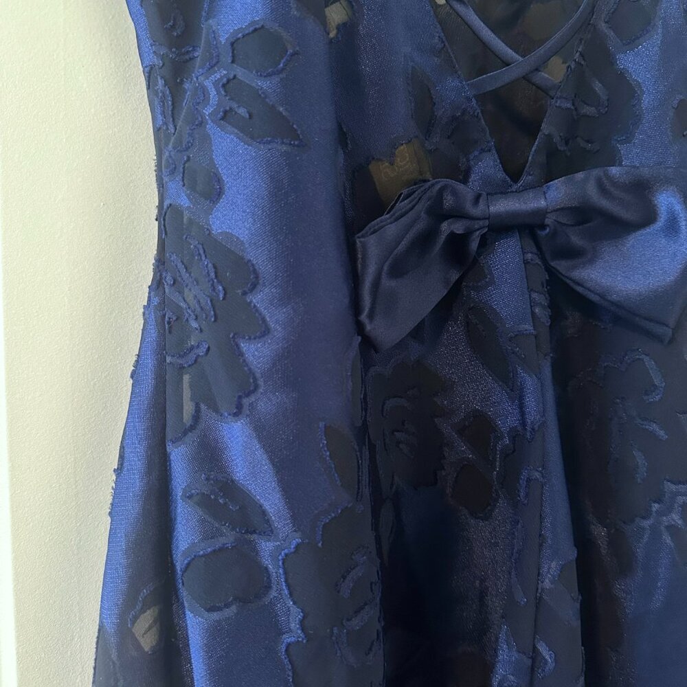 Vintage 90s Victoria's Secret Gold Label Blue Floral Slip Dress Women's Sz Small - Picture 11 of 16
